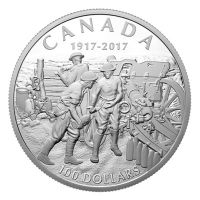 Kanada - 100 CAD Schlacht von Vimy - 10 Oz Silber