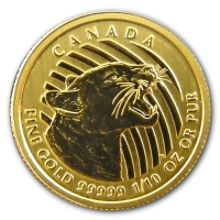 Kanada - 20 CAD Ruf der Wildniss Puma - 1/10 Oz Gold