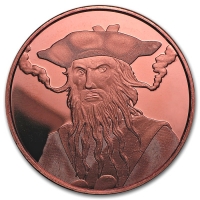 USA - Blackbeard der Pirat - 1 Oz Kupfer