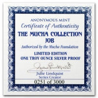 USA - Alfons Mucha Kollektion JOB - 1 Oz Silber Proof