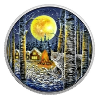 Kanada - 30 CAD Luchs im Mondschein 2017 - 2 Oz Silber