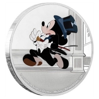 Niue - 2 NZD Disney Mickey Mouse Delayed Date 2017 - 1 Oz Silber