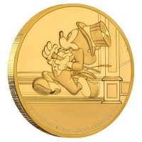 Niue - 25 NZD Disney Mickey Mouse Delayed Date 2017 - 1/4 Oz Gold