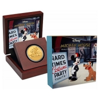 Niue - 25 NZD Disney Mickey Mouse Delayed Date 2017 - 1/4 Oz Gold
