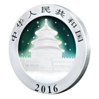 China - 10 Yuan Frozen Panda 2016 - 30g Silber Rhodium