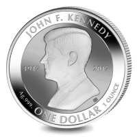 British Virgin Islands - 1 Dollar John F. Kennedy 2017 - 1 Oz Silber