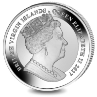 British Virgin Islands - 1 Dollar John F. Kennedy 2017 - 1 Oz Silber