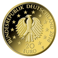 Deutschland - 20 EURO Deutscher Wald Eiche 2010 - 1/8 Oz Gold