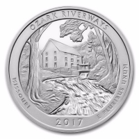 USA - 0,25 USD Missouri Ozark Riverways 2017 - 5 Oz Silber