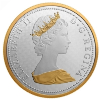 Kanada - 50 Cent Big Coin Wolf 2017 - 5 Oz Silber Gilded