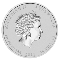 Australien - 30 AUD Lunar II Hase 2011 - 1 KG Silber