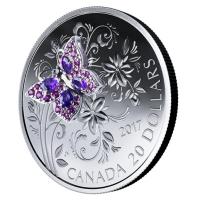 Kanada - 20 CAD Edelstein Schmetterling 2017 - 1 Oz Silber