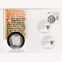 Numisbrief - 800 Jahre Deutscher Orden - Briefmarke + 10 Mark Mnze