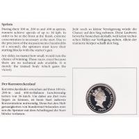 Numisbrief - Olympiade Barcelona 1992 Kurzstreckenlauf - Briefmarke + Silbermnze