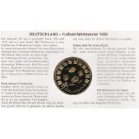 Numisbrief - Deutschland Fuball Weltmeister 1990 - Briefmarke + Medaille