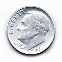 USA - 0,10 USD One Dime Roosevelt (1946-1965) - Silbermnze