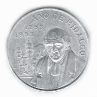 Mexiko - 5 Pesos 200 Jahre Hidalgo 1953 - Silbermnze