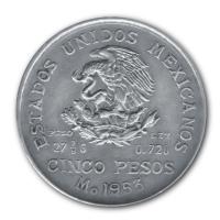 Mexiko - 5 Pesos Hidalgo (Diverse) - Silbermnze