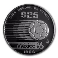 Mexiko - 25 Pesos WM1986 Ball in Bewegung - 1/4 Oz Silber PP