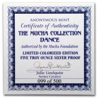 USA - Alfons Mucha Kollektion Dance - 5 Oz Silber PP Color