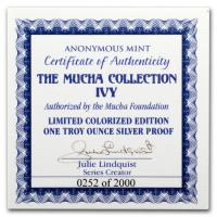 USA - Alfons Mucha Kollektion IVY - 1 Oz Silber PP Color
