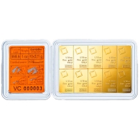 Goldbarren Tafelbarren 10 * 1/10 Oz Gold