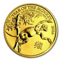Grobritannien - 25 GBP Lunar Affe 2016 - 1/4 Oz Gold