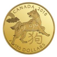 Kanada - 150 CAD Lunar Hund 2018 - 8,88g Gold PP