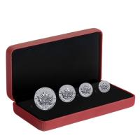 Kanada - 14 CAD Maple Leaf 4-Coin-Set 2017 - 1,85 Oz Silber Proof