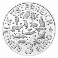 sterreich - 3 Euro Tier Taler Eisvogel 2017 - Mnze