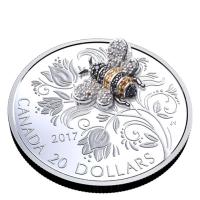Kanada - 20 CAD Edelstein Biene 2017 - 1 Oz Silber