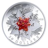 Kanada - 50 CAD Weihnachtsglanz 2017 - 5 Oz Silber