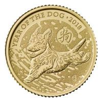Grobritannien - 10 GBP Lunar Hund 2018 - 1/10 Oz Gold PP
