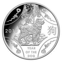 Australien - 1 AUD RAM Jahr des Hund 2018 - 11,66g Silber PP
