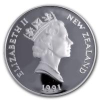 Neuseeland - 5 NZD Rugby World Cup 1991 - Silber PP