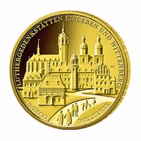 Deutschland - 100 EURO Luthergedenkstätten 2017 - 5*1/2 Oz Gold Satz
