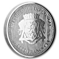 Kongo - 10000 Francs Gorilla 2017 - 1 KG Silber