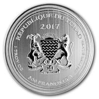 Tschad 500 Francs Deathstalker Skorpion 2017 1 Oz Silber Rückseite