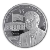 Samoa - 5 Dollar 100. Geb John F. Kennedy 2017 - 1 Oz Silber