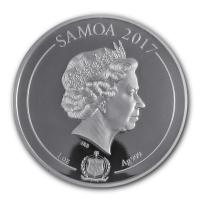 Samoa - 5 Dollar 100. Geb John F. Kennedy 2017 - 1 Oz Silber
