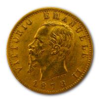Italien - 20 Lire Vittorio Emanuele II - 5,81g Gold