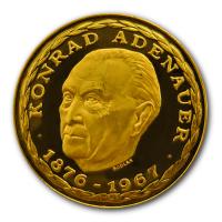 Goldmedaille - Konrad Adenauer - 3g Gold