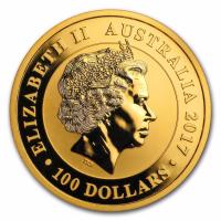 Australien 100 AUD Schwan 2017 1 Oz Gold Rckseite