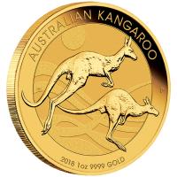 Australien 100 AUD Känguru 2018 1 Oz Gold