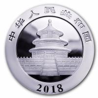 China 10 Yuan Panda 2018 30g Silber Rckseite