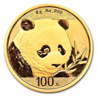 China - 100 Yuan Panda 2018 - 8g Gold