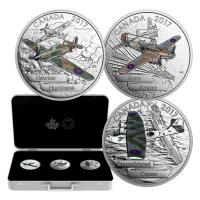 Kanada - 60 CAD Flugzeuge WW2: Komplettset - 3*1 Oz Silber