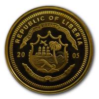 Liberia - 10 Dollar Paul Krger 2005 - Gold PP