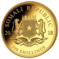Somalia - 100 Shillings Elefant 2018 - 1/10 Oz Gold