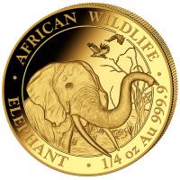 Somalia - 200 Shillings Elefant 2018 - 1/4 Oz Gold